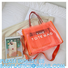 Wholesale Summer Clear Mesh PVC Beach Bags Transparent Design Tote Bags Women Luxury Handbags For Outdoor