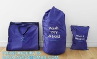 Recycle Zippered Foldable Laundry Bag Logo Extra Large Travel Laundry Bag with Handles and Drawstring Closure