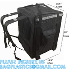 Thermal Food Delivery Backpack w/Cup Holders Insulated Pizza Delivery Bag Mesh Pocket and Receipt Window
