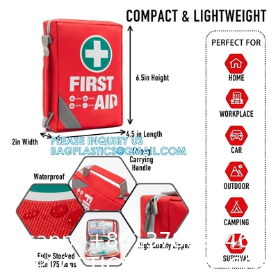 Medical Supplies Compact First Aid Bag Portable Survival Emergency Kids School Family Home First Aid Kit