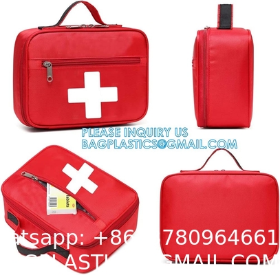 Emergency Treatment Medical Bags Multi-Pocket for Home School Office Car Traveling Hiking Trip Daycare