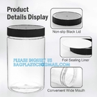 27 Ounce Plastic Jars With Lids, 3 Pack Food Storage Containers Airtight, Clear Containers For Organizing