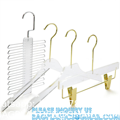 Boutique Plastic Hanger OEM Brand Fashion Adult Coat Garment Display Plastic Gold Hangers