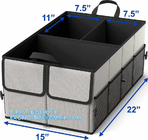 Trunk Organizer Foldable Car Storage Boxes Car Storage Bag, Organizer Multi-Compartment Collapsible Trunk storage