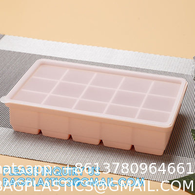 Silicone Ice Cube Molds With Removable Lids Reusable And BPA Free For Whiskey, Cocktail, Stackable Flexible Safe Ice