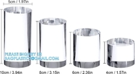 Clear Polished Acrylic Cube Cylinder, Square Display Block, Jewelry Display Holder Base Stands, Crafts Closet Show