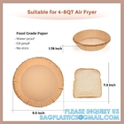 Air Fryer Disposable Paper Liner Reusable Air Fryer Liners, Round Air Fryer Parchment Paper, Non-Stick Food Grade