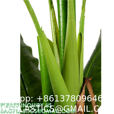 Artificial Banana Tree 6ft Tall 22 Large Leaves Triple Stalk Faux Banana Silk Tree Artificial Banana Leaf Plant