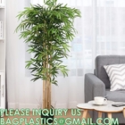 Artificial Bamboo Tree Set of 2, Fake Greenery Plants in Pots for Indoor Outdoor, Beautiful Faux Tree with Leaves
