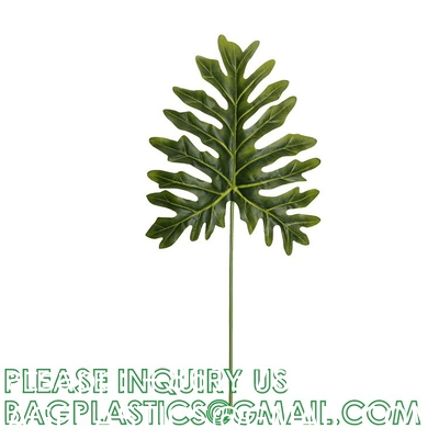 Kinds Artificial Palm Leaves Tropical Fake Leaves, Monstera Leaf Faux Leaves Party Table Decoration Wedding Birthday