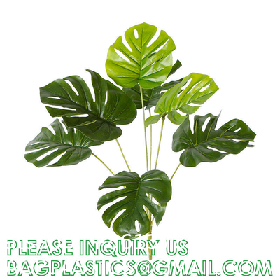 Kinds Artificial Palm Leaves Tropical Fake Leaves, Monstera Leaf Faux Leaves Party Table Decoration Wedding Birthday