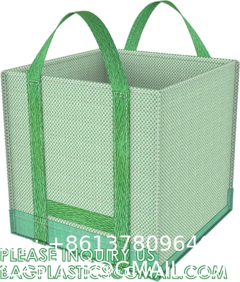 Heavy Duty Home and Yard Waste Bag 48-Gallon Woven Polypropylene, Reusable Lawn and Leaf Garden Bag with Reinforced