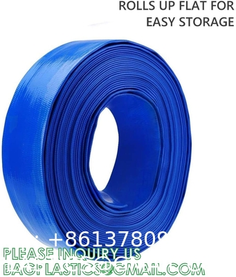 PVC Lay Flat Pump Discharge Hose With Aluminum Camlock C & E Fittings, Cam Lock Fitting Type F included, Heavy Duty