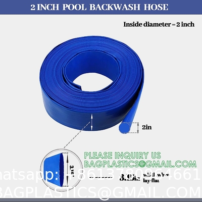 PVC Lay Flat Pump Discharge Hose With Aluminum Camlock C & E Fittings, Cam Lock Fitting Type F included, Heavy Duty