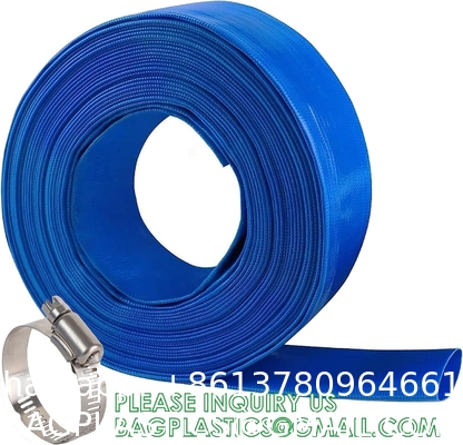 PVC Lay Flat Pump Discharge Hose With Aluminum Camlock C & E Fittings, Cam Lock Fitting Type F included, Heavy Duty