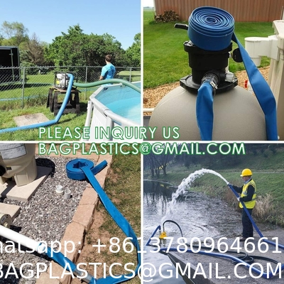 PVC Lay Flat Pump Discharge Hose With Aluminum Camlock C & E Fittings, Cam Lock Fitting Type F included, Heavy Duty