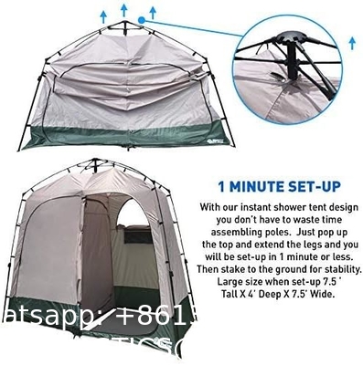 Shower Shelter – Giant Portable Outdoor Pop UP Camping Shower Tent Enclosure – Changing Room – 2 Rooms – Instant