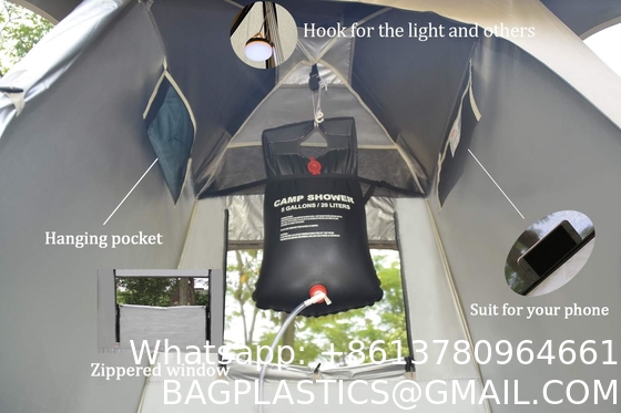 Shower Shelter – Giant Portable Outdoor Pop UP Camping Shower Tent Enclosure – Changing Room – 2 Rooms – Instant