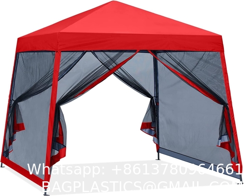 210d Oxford Easy Pop Up Canopy, Outdoor Screen Tent with Mesh Mosquito Netting Side Walls for Camping Picnic Party