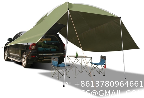 Waterproof Car Awning Sun Shelter, Portable Auto Canopy Camper Trailer Sun Shade for Camping, SUV, Outdoor, Beach Army