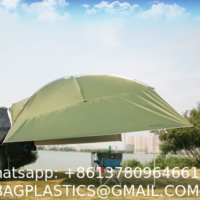 Waterproof Car Awning Sun Shelter, Portable Auto Canopy Camper Trailer Sun Shade for Camping, SUV, Outdoor, Beach Army