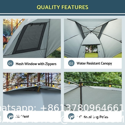 Waterproof Car Awning Sun Shelter, Portable Auto Canopy Camper Trailer Sun Shade for Camping, SUV, Outdoor, Beach Army