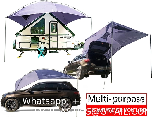 Waterproof Car Awning Sun Shelter, Portable Auto Canopy Camper Trailer Sun Shade for Camping, SUV, Outdoor, Beach Army