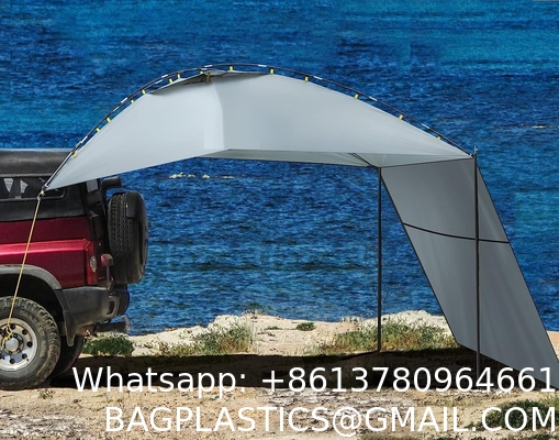 Waterproof Car Awning Sun Shelter, Portable Auto Canopy Camper Trailer Sun Shade for Camping, SUV, Outdoor, Beach Army