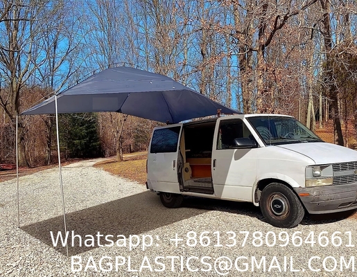 Waterproof Car Awning Sun Shelter, Portable Auto Canopy Camper Trailer Sun Shade for Camping, SUV, Outdoor, Beach Army
