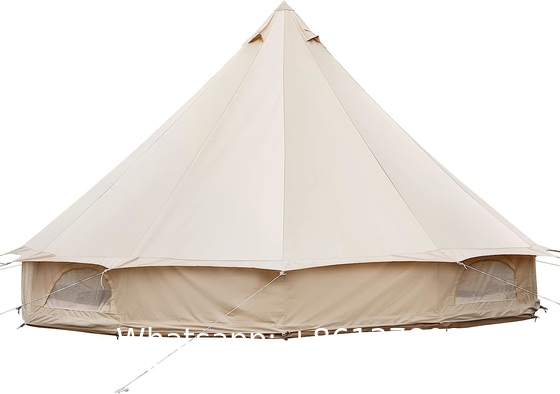Outdoor Camping Retro Tent, Luxury Glamping Tent Waterproof Canvas Tents for Family Camping Outdoor Hunting Party