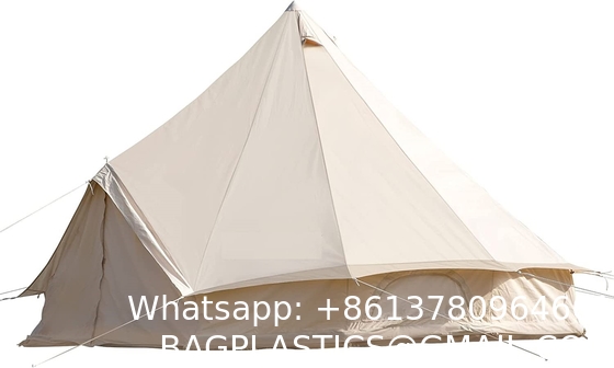 Outdoor Camping Retro Tent, Luxury Glamping Tent Waterproof Canvas Tents for Family Camping Outdoor Hunting Party