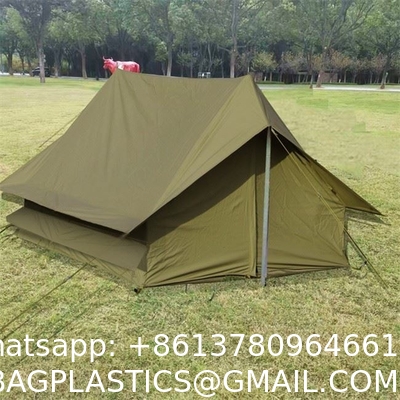 Outdoor Camping Retro Tent, Luxury Glamping Tent Waterproof Canvas Tents for Family Camping Outdoor Hunting Party