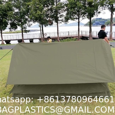 Outdoor Camping Retro Tent, Luxury Glamping Tent Waterproof Canvas Tents for Family Camping Outdoor Hunting Party
