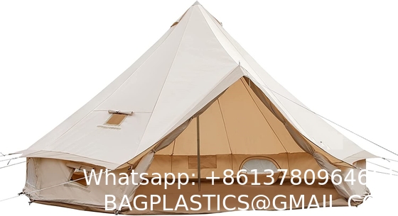 Outdoor Camping Retro Tent, Luxury Glamping Tent Waterproof Canvas Tents for Family Camping Outdoor Hunting Party