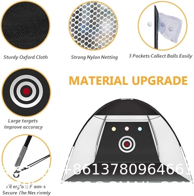 Golf Hitting Cage Practice Aid For Outdoor, Golf Practice Net, Hitting Aids Nets, Portable Golf Impact Nets Cages