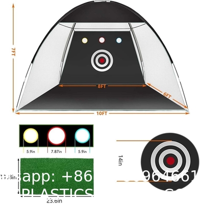 Golf Hitting Cage Practice Aid For Outdoor, Golf Practice Net, Hitting Aids Nets, Portable Golf Impact Nets Cages