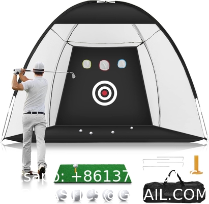 Golf Hitting Cage Practice Aid For Outdoor, Golf Practice Net, Hitting Aids Nets, Portable Golf Impact Nets Cages