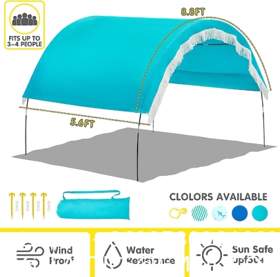 Outdoor Camping Beach Sunshade Sky Tent, Beach Canopy Tent Sun Shade, Gradient Beach Canopy, Stability Upgraded tent
