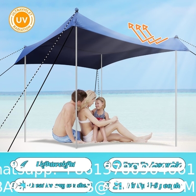 Outdoor Camping Beach Sunshade Sky Tent, Beach Canopy Tent Sun Shade, Gradient Beach Canopy, Stability Upgraded tent