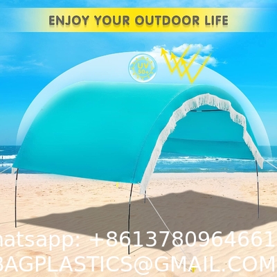Outdoor Camping Beach Sunshade Sky Tent, Beach Canopy Tent Sun Shade, Gradient Beach Canopy, Stability Upgraded tent