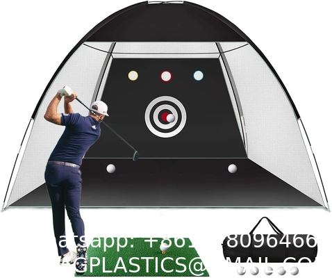 Golf Hitting Cage Practice Aid For Outdoor, Golf Practice Net, Hitting Aids Nets, Portable Golf Impact Nets Cages