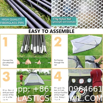 Golf Hitting Cage Practice Aid For Outdoor, Golf Practice Net, Hitting Aids Nets, Portable Golf Impact Nets Cages