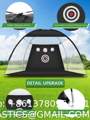 Golf Hitting Cage Practice Aid For Outdoor, Golf Practice Net, Hitting Aids Nets, Portable Golf Impact Nets Cages
