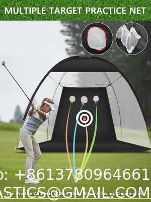 Golf Hitting Cage Practice Aid For Outdoor, Golf Practice Net, Hitting Aids Nets, Portable Golf Impact Nets Cages