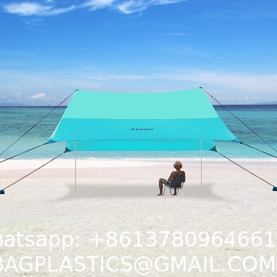 Outdoor Camping Beach Sunshade Sky Tent, Beach Canopy Tent Sun Shade, Gradient Beach Canopy, Stability Upgraded tent