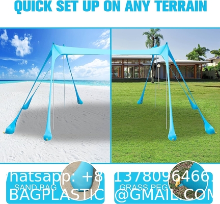 Outdoor Camping Beach Sunshade Sky Tent, Beach Canopy Tent Sun Shade, Gradient Beach Canopy, Stability Upgraded tent