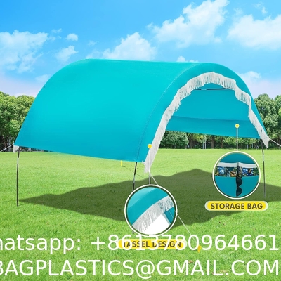 Outdoor Camping Beach Sunshade Sky Tent, Beach Canopy Tent Sun Shade, Gradient Beach Canopy, Stability Upgraded tent