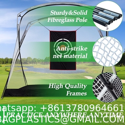 Golf Hitting Cage Practice Aid For Outdoor, Golf Practice Net, Hitting Aids Nets, Portable Golf Impact Nets Cages