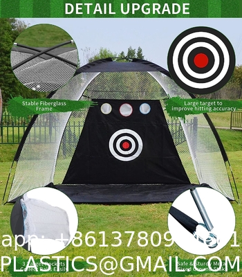 Golf Hitting Cage Practice Aid For Outdoor, Golf Practice Net, Hitting Aids Nets, Portable Golf Impact Nets Cages