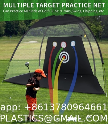 Golf Hitting Cage Practice Aid For Outdoor, Golf Practice Net, Hitting Aids Nets, Portable Golf Impact Nets Cages